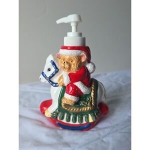 Vintage Allure Ceramic Soap Pump Dispenser Christmas